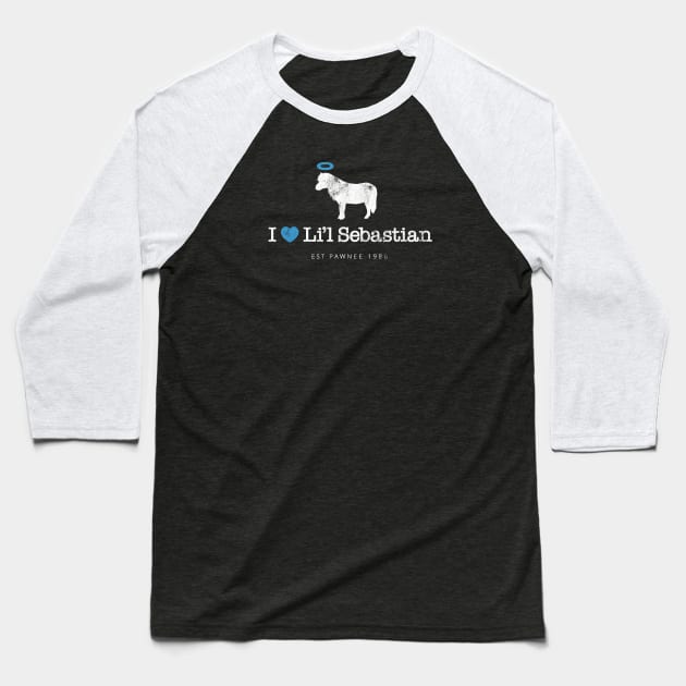 I Heart Li'l Sebastian Baseball T-Shirt by gabradoodle